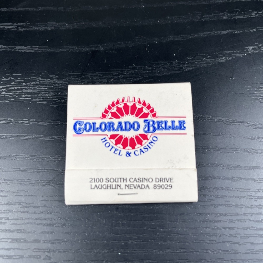 🔥VINTAGE Colorado Belle Hotel & Casino Laughlin, Nevada Full Matchbook UNSTRUCK